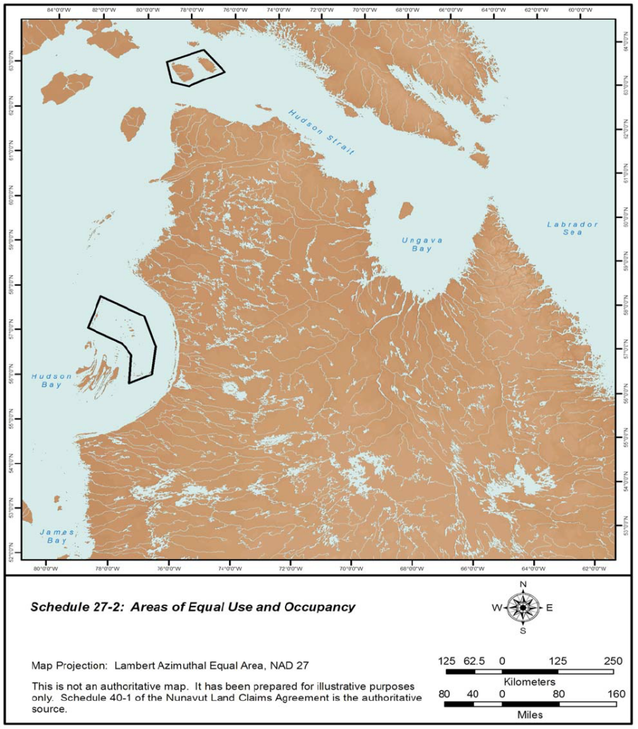Schedule 27-2: Areas of Equal use and Occupancy, Nunavik Inuit Land Claims Agreement (2006)